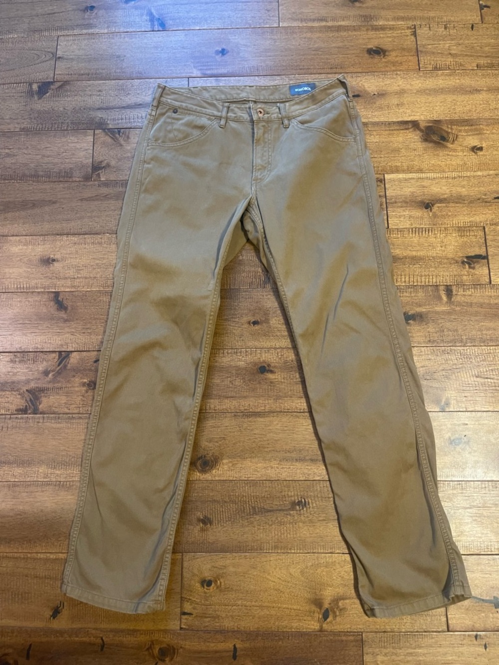 Bonobos Mens Corduroy 5 Pocket Pants 32x32 Khaki Fine Wale Straight Leg Chino